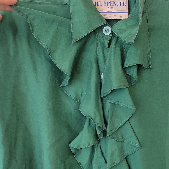VTG Silk Ruffle Blouse - Picture 4 of 13